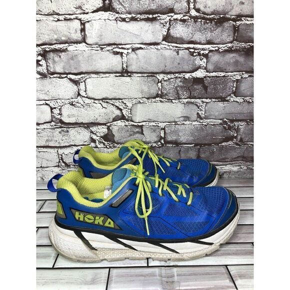 Hoka Clifton Blue Synthetic Green Lace Up Running Gym Shoes Men’s Sz 10M US/44EU main image 16